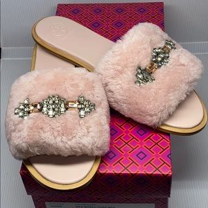 NEW Tory Burch Aspen Shearling Slide